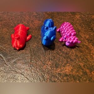 3D Printed Articulated Animal Figures Set of 3 | Fidget Desk Toys